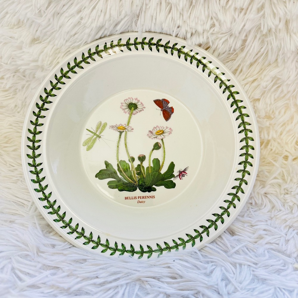 PORTMEIRION Botanic Garden Multipurpose Rim Soup Bowl Plate Daisy England